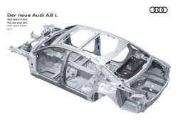 Výhled na nové Audi A8: Prostorový rám s jedinečnou kombinací materiálů